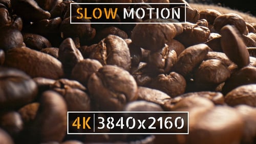 Slidershot von Kaffeebohnen