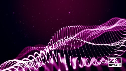 Dynamic Abstract Purple Particle Wave Loop Background
