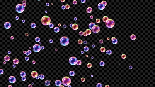 Colorful Bubbles Flying Alpha Loop V2