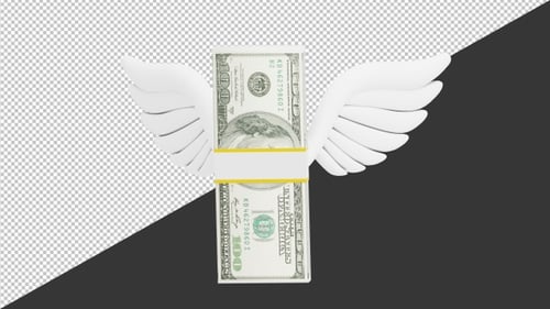 3D Money Wings | Alpha Channel