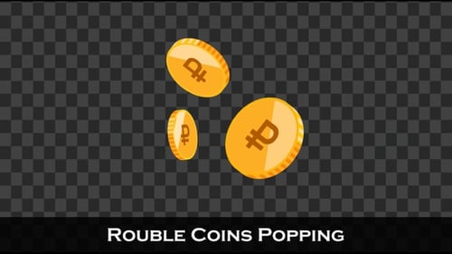 Rouble Coins Popping Icon