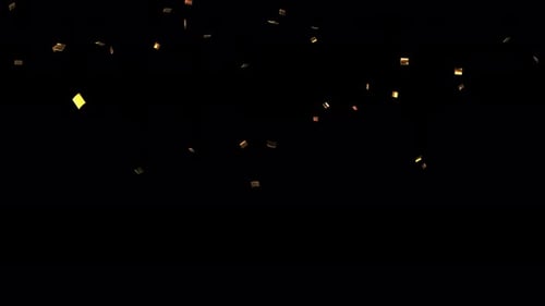 Golden Confetti Falling Celebration Loop Overlay