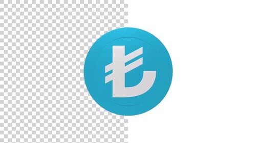 Turkish Lira Currency Coin Alpha Loop