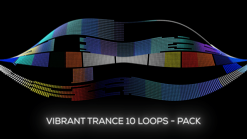 Vibrant Trance, VJ Music Visual Experimen DJ, buntes Set mit Punktpartikeln, Pop, Beat Line, Seamless Loops