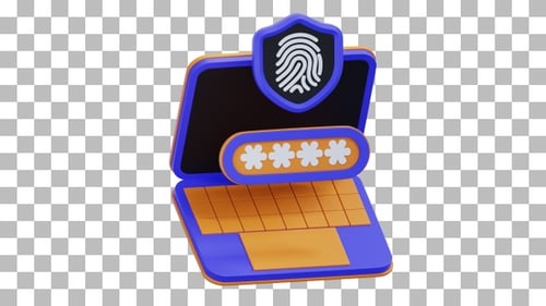 3D Animation of Two Factor Authentication | Alpha Channel