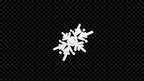 Minimalist Line Art Snowflake Icon Animation
