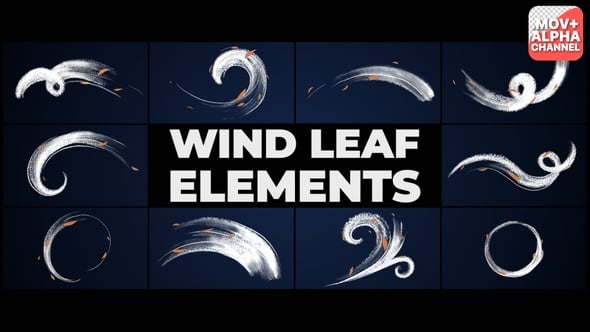 Wind Leaf Elements | Motion Graphics Pack, Elements Motion Graphics ft ...