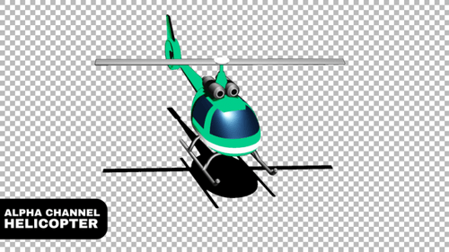 Animated Helicopter alpha channel