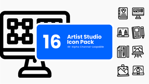 Animated Art Icons – Studio Tools & Inspiration (4K Motion Graphics)