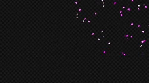 Pink Floral Particles with Alpha Channel V2