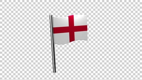 England Flag Pin Icon