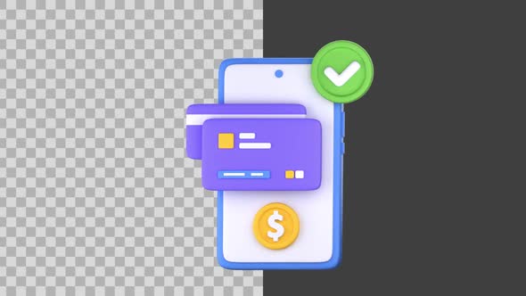 3D Animated Transaction Success Icon, Elements Motion Graphics ft ...