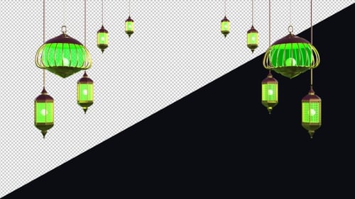 Decorative Animated Islamic Lanterns for Religious Celebrations