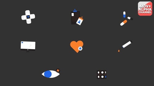 Medicine Pharmacy Icons | Motion Graphics