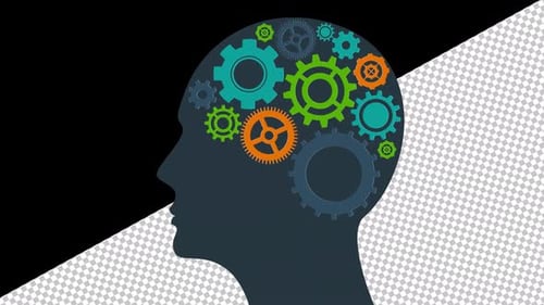 Cogwheel Head Profile With Gears Alpha Channel