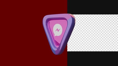 Animiertes Messenger-Alpha-Symbol