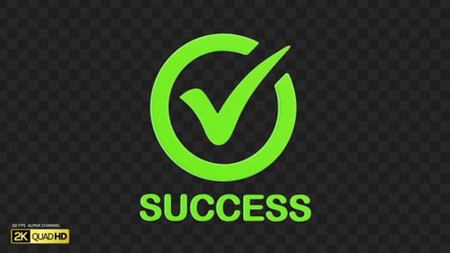 3D Success Tick | Alpha Channel