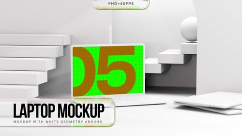 Minimal Style Laptop Mockup 05