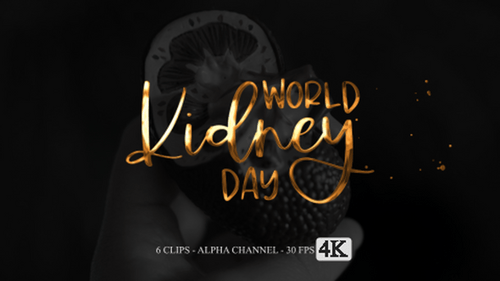 Shining Fluid Calligraphy World Kidney Day Text Reveal