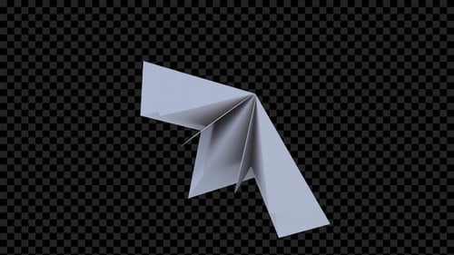 Papierflugzeug fliegt in der Luft