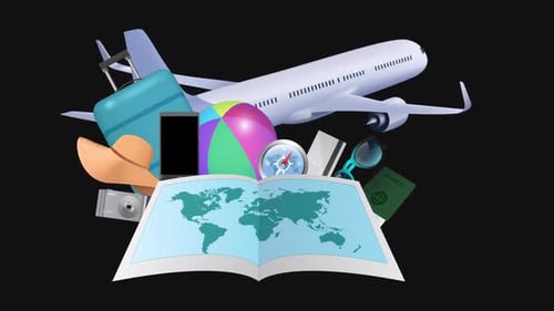 Travel Background 2D | Alpha Channel