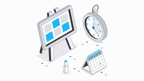 Task Schedule Isometric Animation Alpha Channel