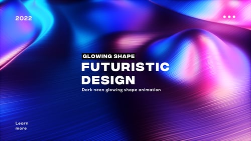 Glowing Abstract Fluid Waves Background Animation