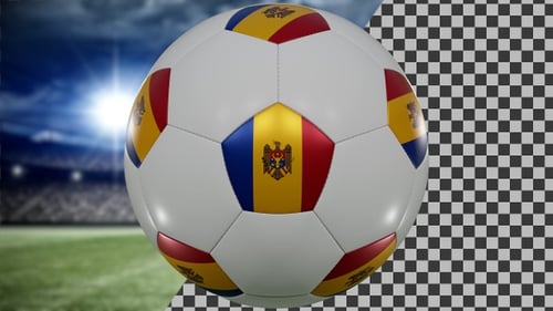 Football spinning ball Moldova | UHD | 60fps