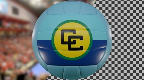 3D Realistic Rotating Volleyball Loop Animation