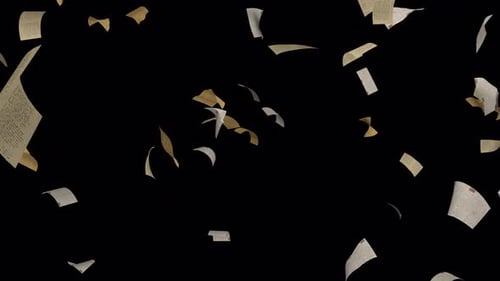 Flying Paper Transparent Background V.6