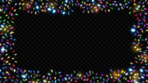 Colorful Twinkling String Lights Decorative Frame