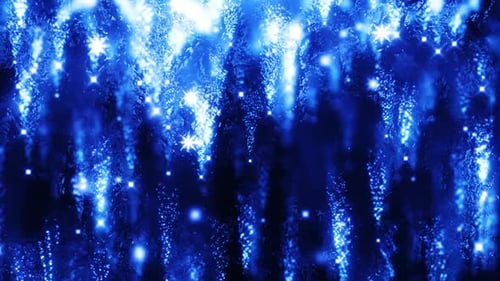 Gouttes bleues comme neige