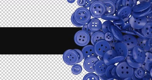 Animated Blue Buttons Screen Fill Transition