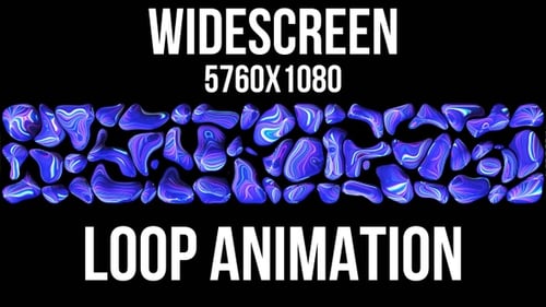 Abstract Liquid Blue Neon Background Loop