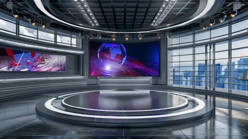 3D Virtual Tv Studio News Ab1 33