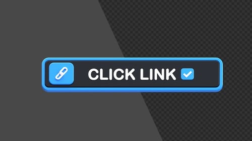 3D Click Link Button with Mouse Cursor | Alpha Channel