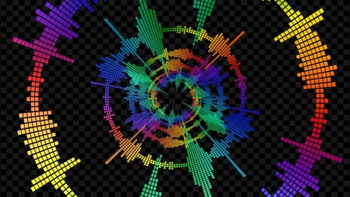 Colorful Radial Audio Visualizer Loop