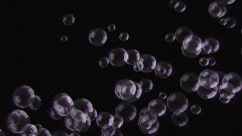 Smooth Floating Transparent Bubbles Animated Overlay