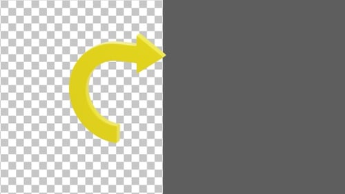 3D Return Arrow | Alpha Channel