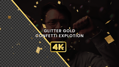 Glitter Gold Confetti Explosion