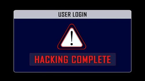 Animated User Login Interface with Hacking Glitch Effect