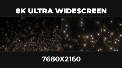 8k Ultra Wide Glow Particles