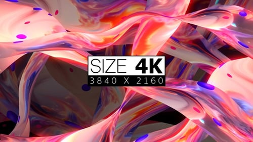 Vibrant Abstract Fluid Liquid Waves Seamless Motion Background