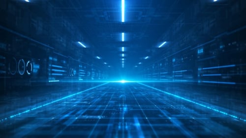 Futuristic Tech Tunnel Logo Intro Animation