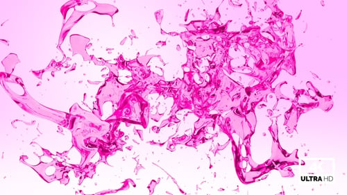 Abstract Pink Fluid Splash Reveal