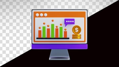 3D-Animation der Marktanalyse