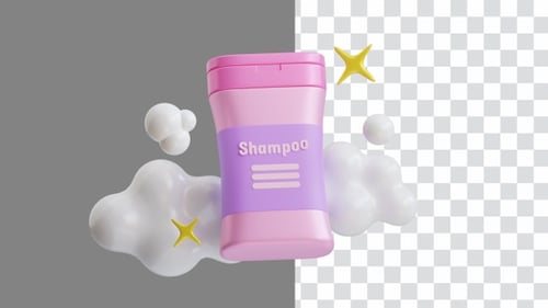 3D Animation of Nourishing Your Hair and Scalp | Alpha Channel