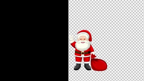 Santa Animation Alpha Channel 1080p