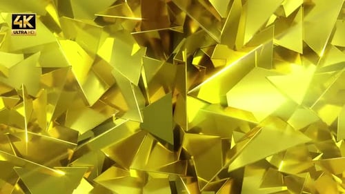 Shiny Golden Triangles 4K