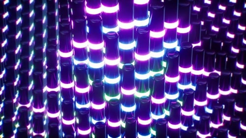 Hüpfende Neonlichtstäbe VJ Loop